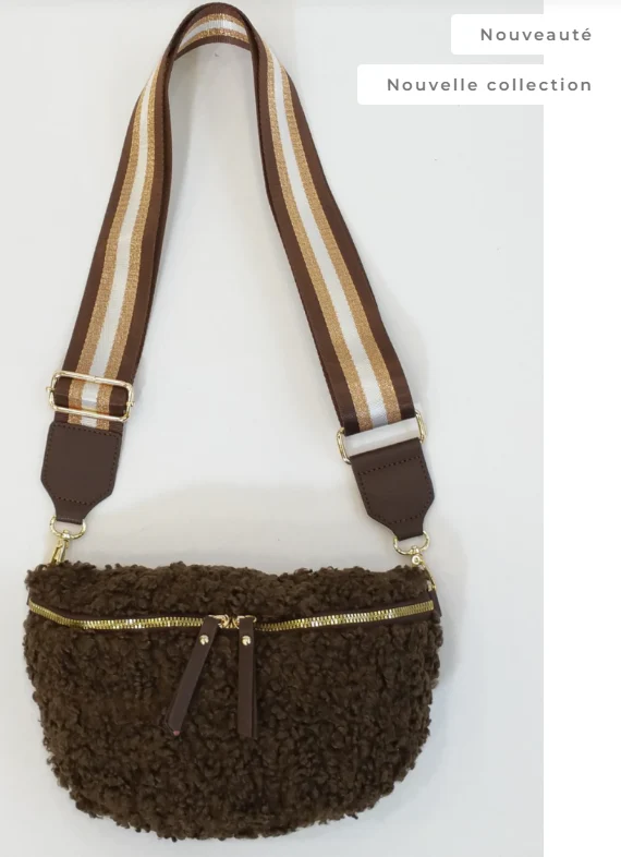 Sac banane mouton - Marron